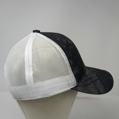 Realtree Trucker Hat Black White OSFM Camo Mesh Back Snapback Hunting Outdoor