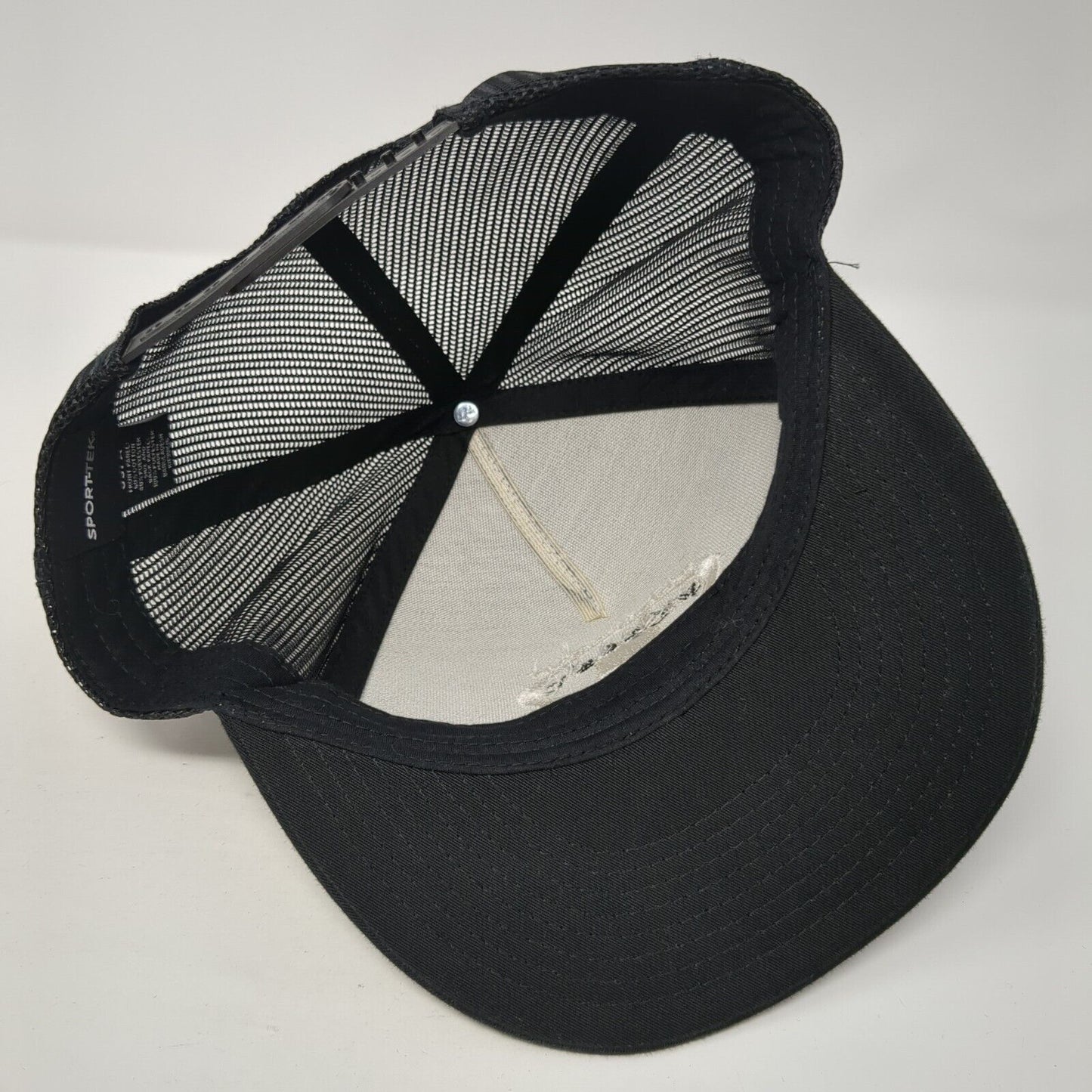 Portneuf Valley Snapback Trucker Hat Black One Size Mesh Back Sport-Tek