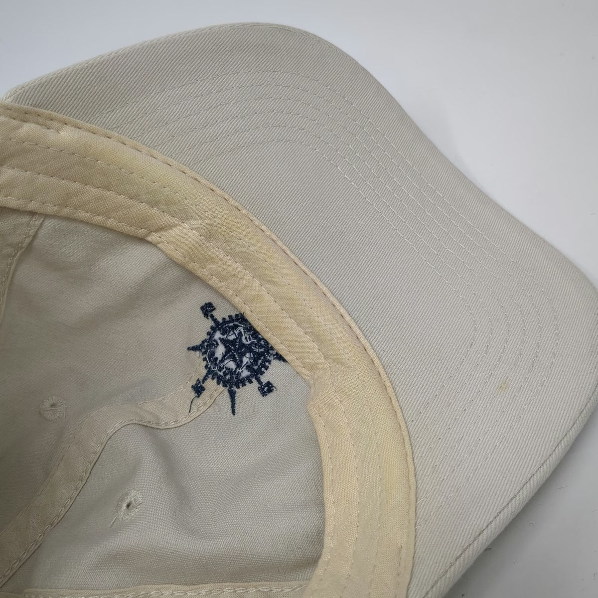 Life is Good Baseball Cap Beige One Size Slideback Compass Star Embroidered Hat