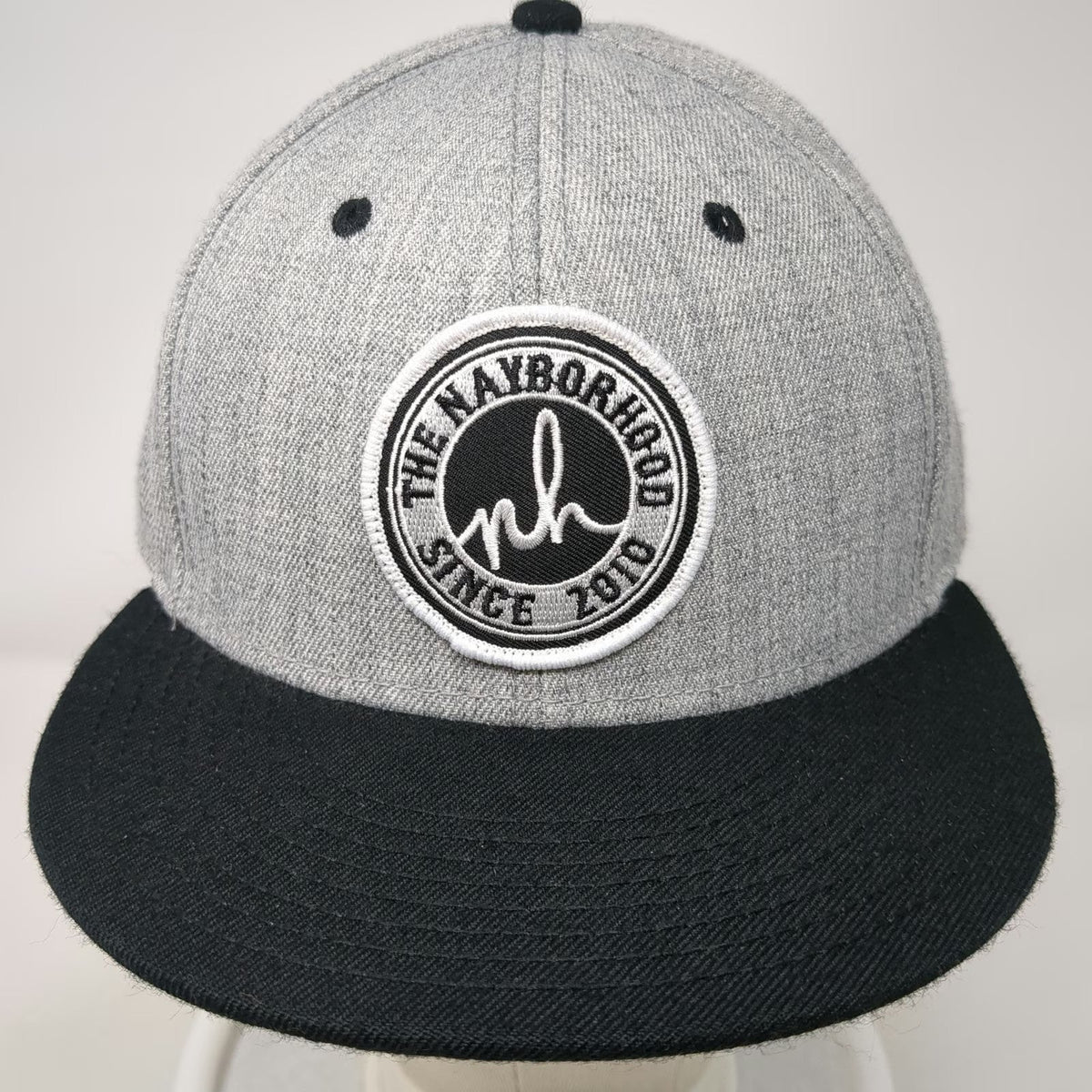 OTTO Snapback Hat Gray Black One Size Flat Brim Nayborhood Patch Logo 2010