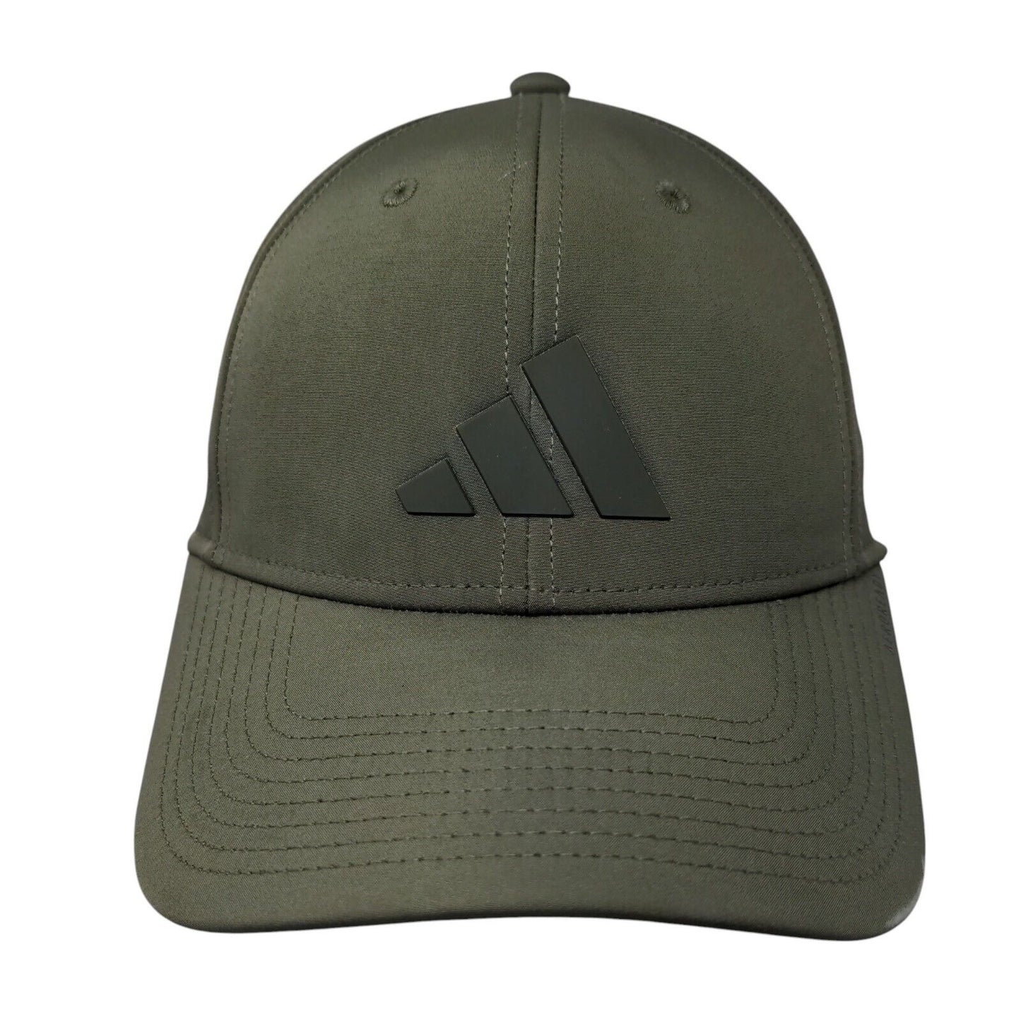Adidas Aeroready Fitted Hat Green S/M Solid Laser Cut 3 Stripes