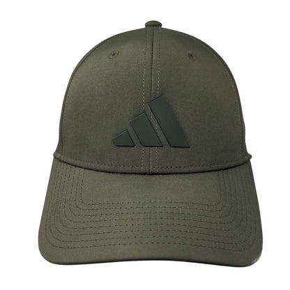 Adidas Aeroready Fitted Hat Green S/M Solid Laser Cut 3 Stripes