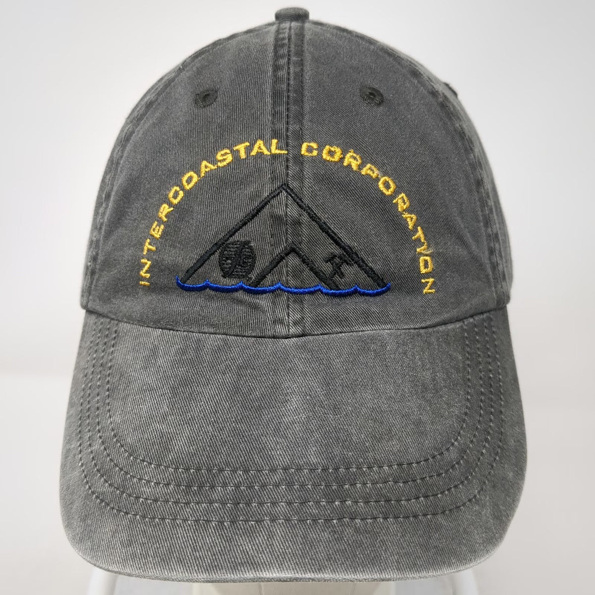 Anvil Baseball Cap Gray One Size Intercoastal Corporation Slideback Logo Hat