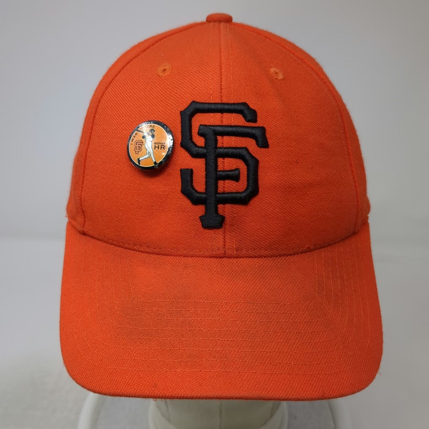 San Francisco Giants MLB Orange One Size Baseball Cap SF Logo HR Pin Strapback