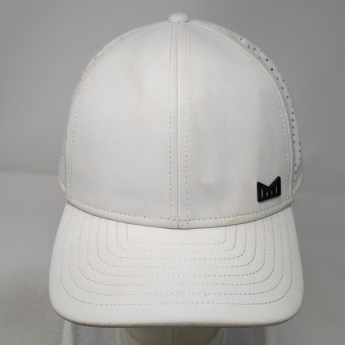 Melin Trucker Hat White One Size Perforated Performance Snapback Hydro A-Game