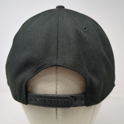 New Era Snapback Hat Black One Size Paper Plane 9FIFTY Flat Brim Stars Stripes