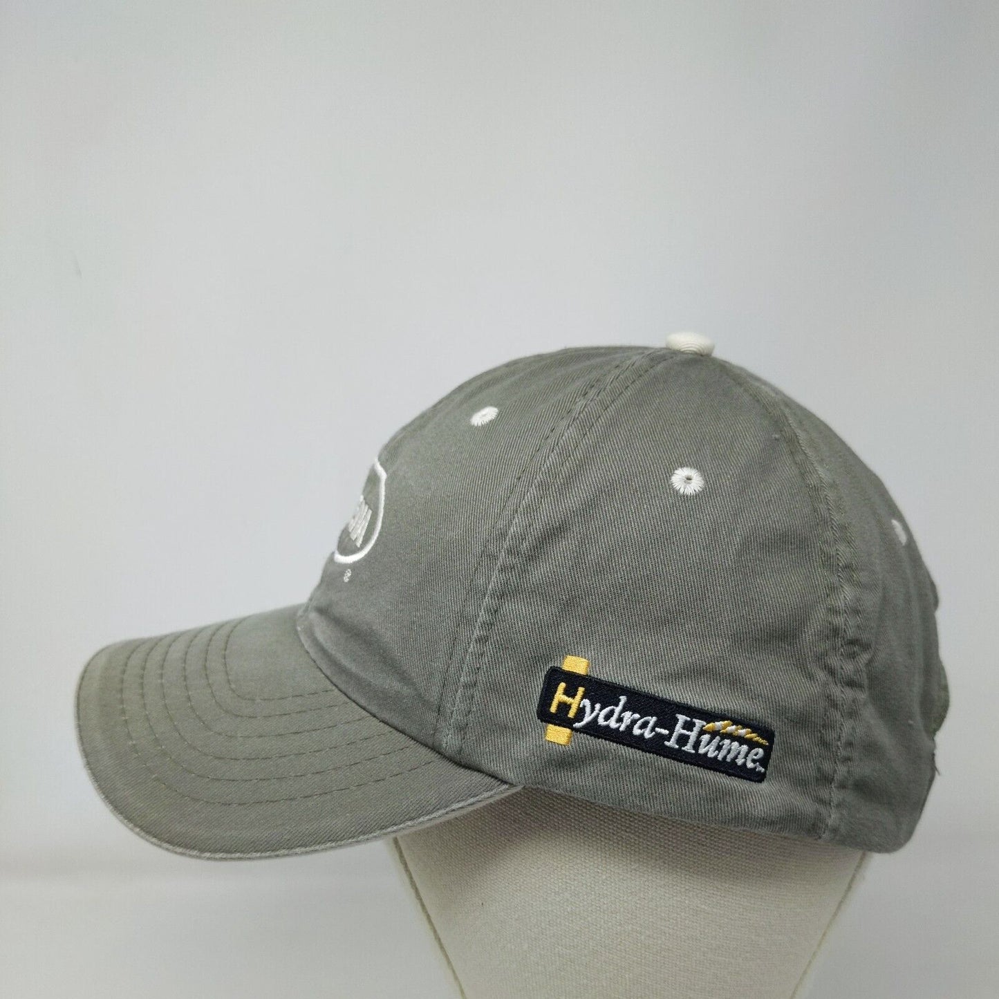 Helena Strapback Hat Gray One Size Adjustable Embroidered 6 Panel
