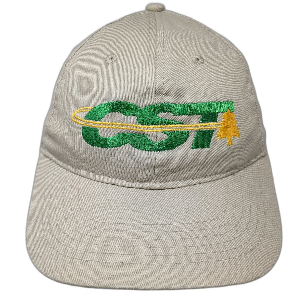 Apollo USA Baseball Cap Beige One Size CST Pine Tree Logo Embroidered Hat Curved