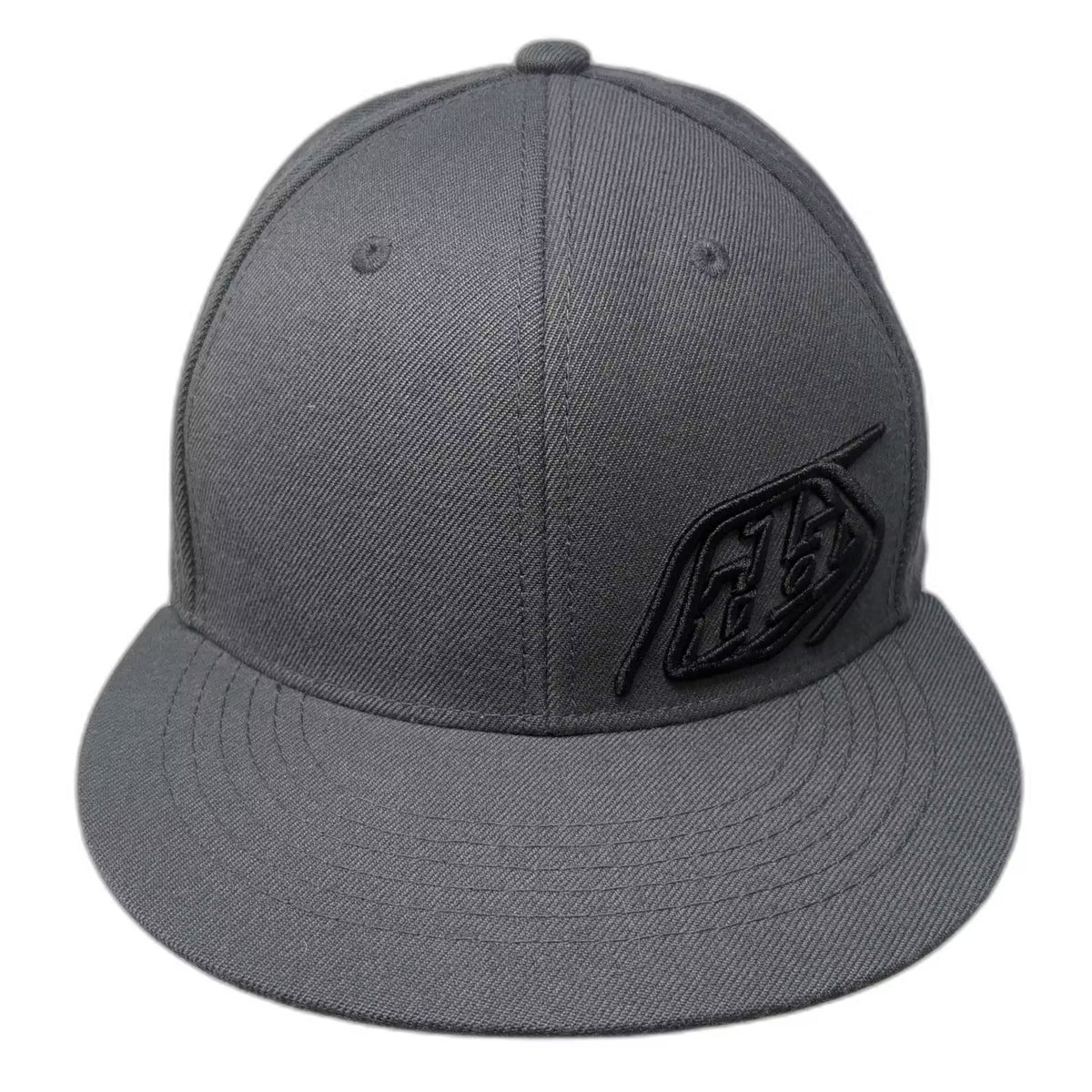 Troy Lee Designs Snapback Hat Gray One Size Embroidered Logo Flat Brim Wool Cap