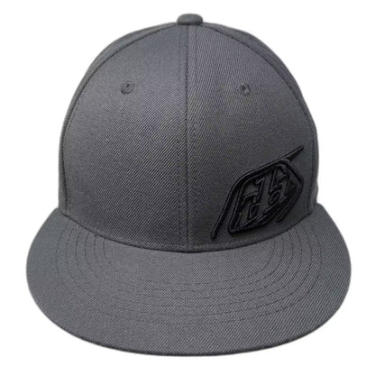 Troy Lee Designs Snapback Hat Gray One Size Embroidered Logo Flat Brim Wool Cap