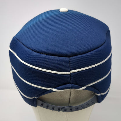 Blue Army Cap 7 5/8 Snapback Striped Padded Polyester Hat Triple White Stripes