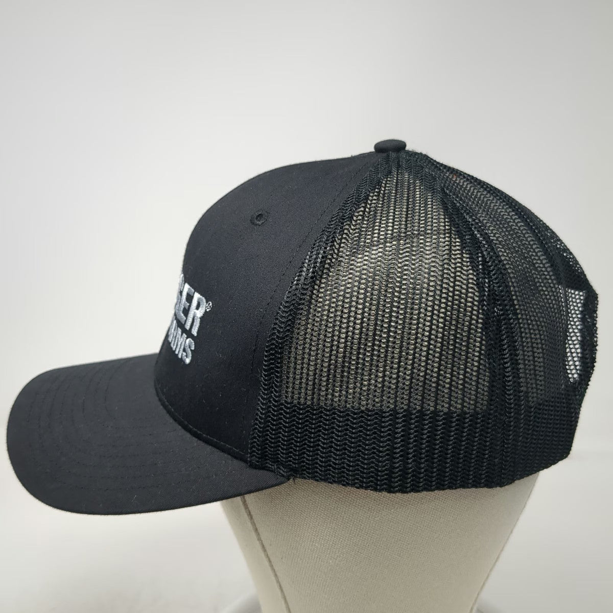 Richardson 112 Ruger Firearms Black One Size Trucker Hat Snapback Mesh Logo