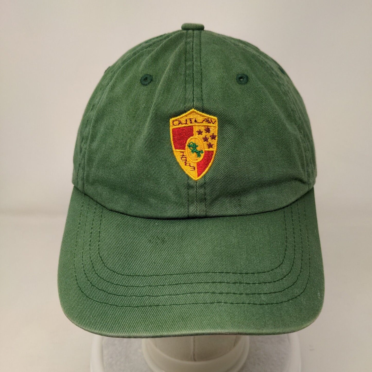 Outlaw 1963 Slideback Hat Green One Size Embroidered 6 Panel Yupoong