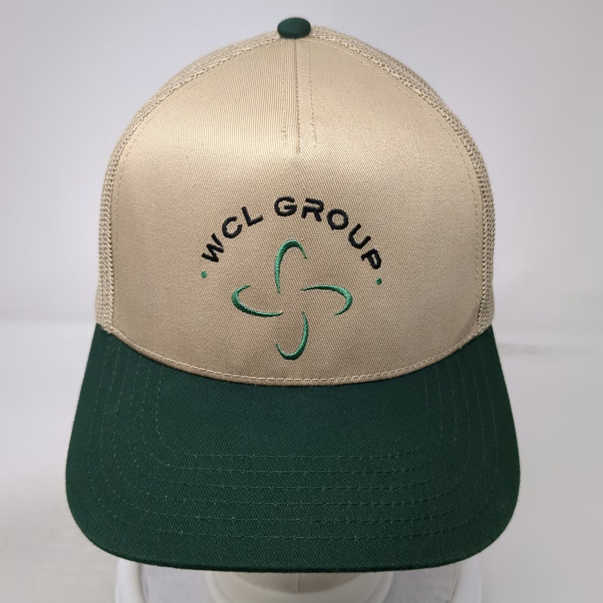 OTTO Trucker Hat Beige Green One Size Snapback Mesh WCL Group Propeller Logo