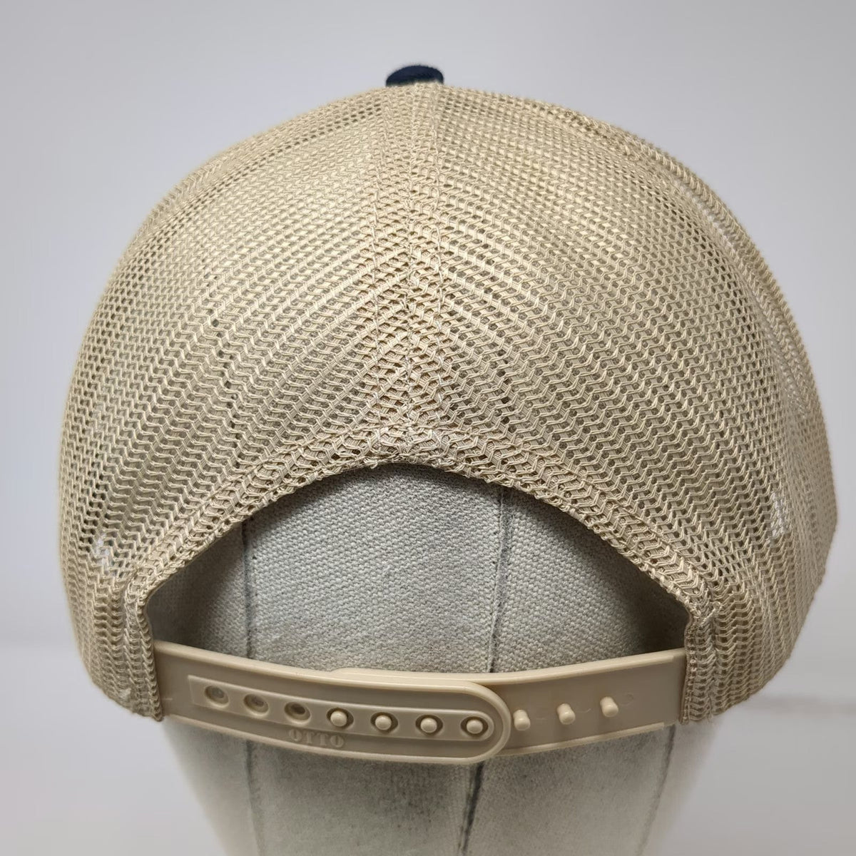 Otto Trucker Hat Beige Blue One Size Alexander Cowboy Association Snapback Mesh