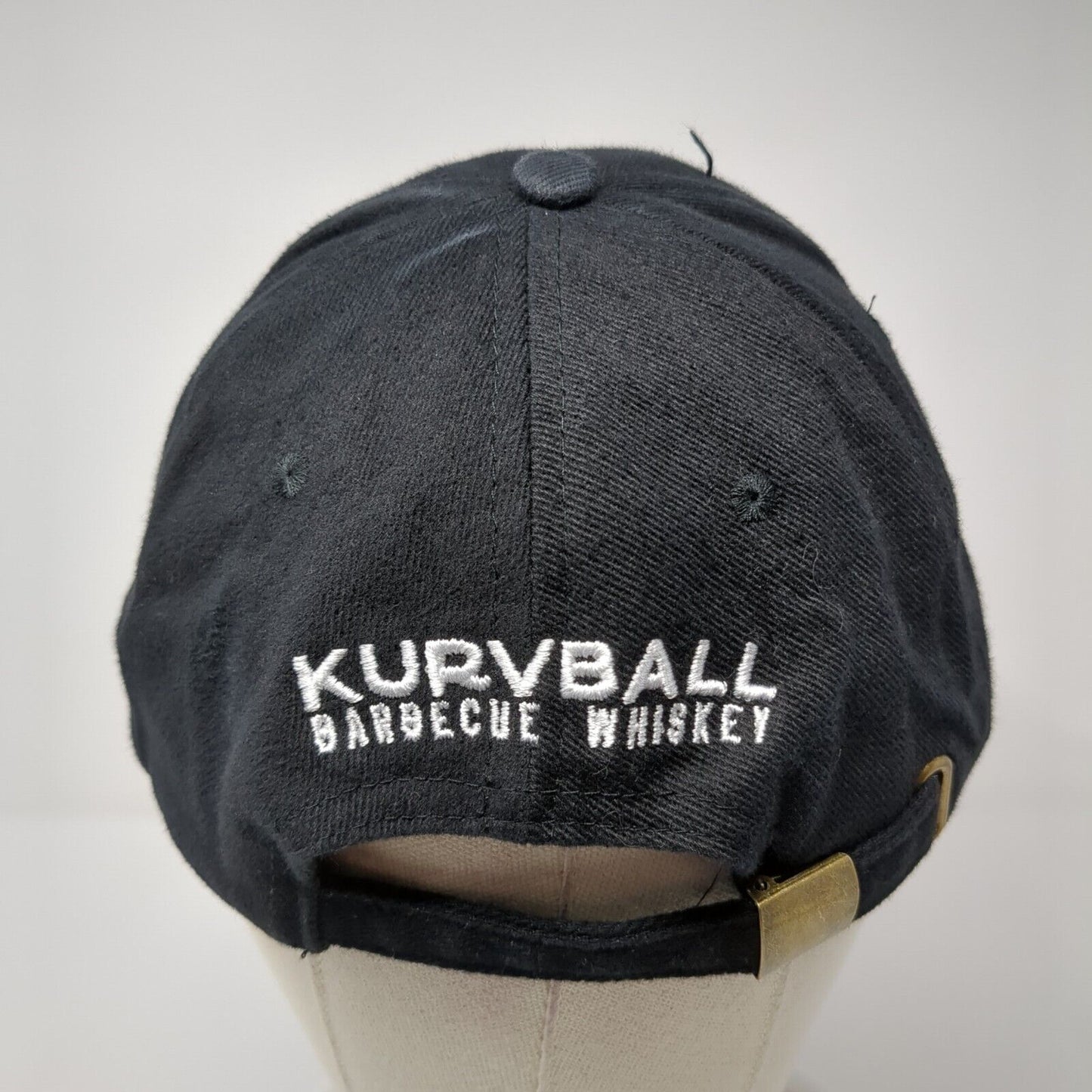 Kurvball Barbecue Whiskey Slideback Hat Black OS Adjustable Embroidered 6 Panel