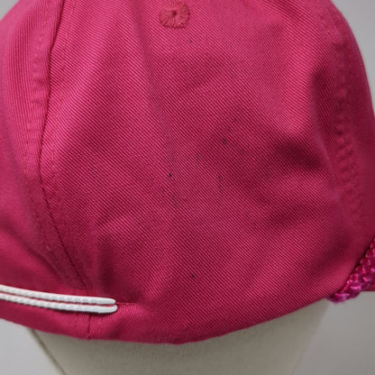 San Sun 5 Panel Pink One Size Rope Hat Dustchem GSL Slideback Embroidered