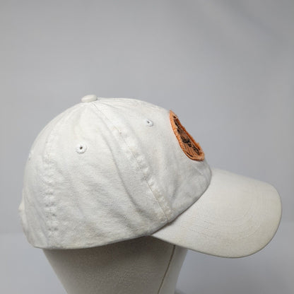 Unbranded Strapback Hat White One Size Adjustable Deer Patch 6 Panel
