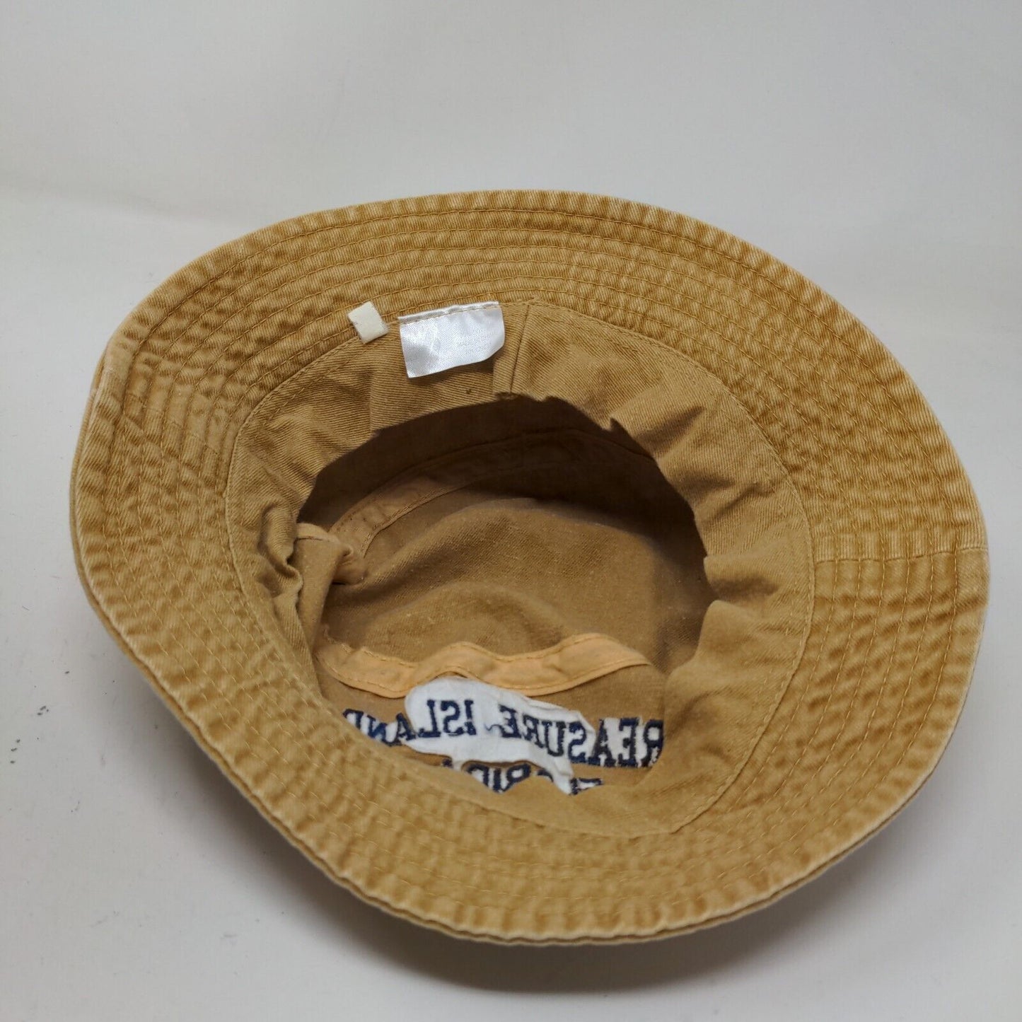 Unbranded Women's Bucket Hat Tan Embroidered Treasure Island Florida Logo