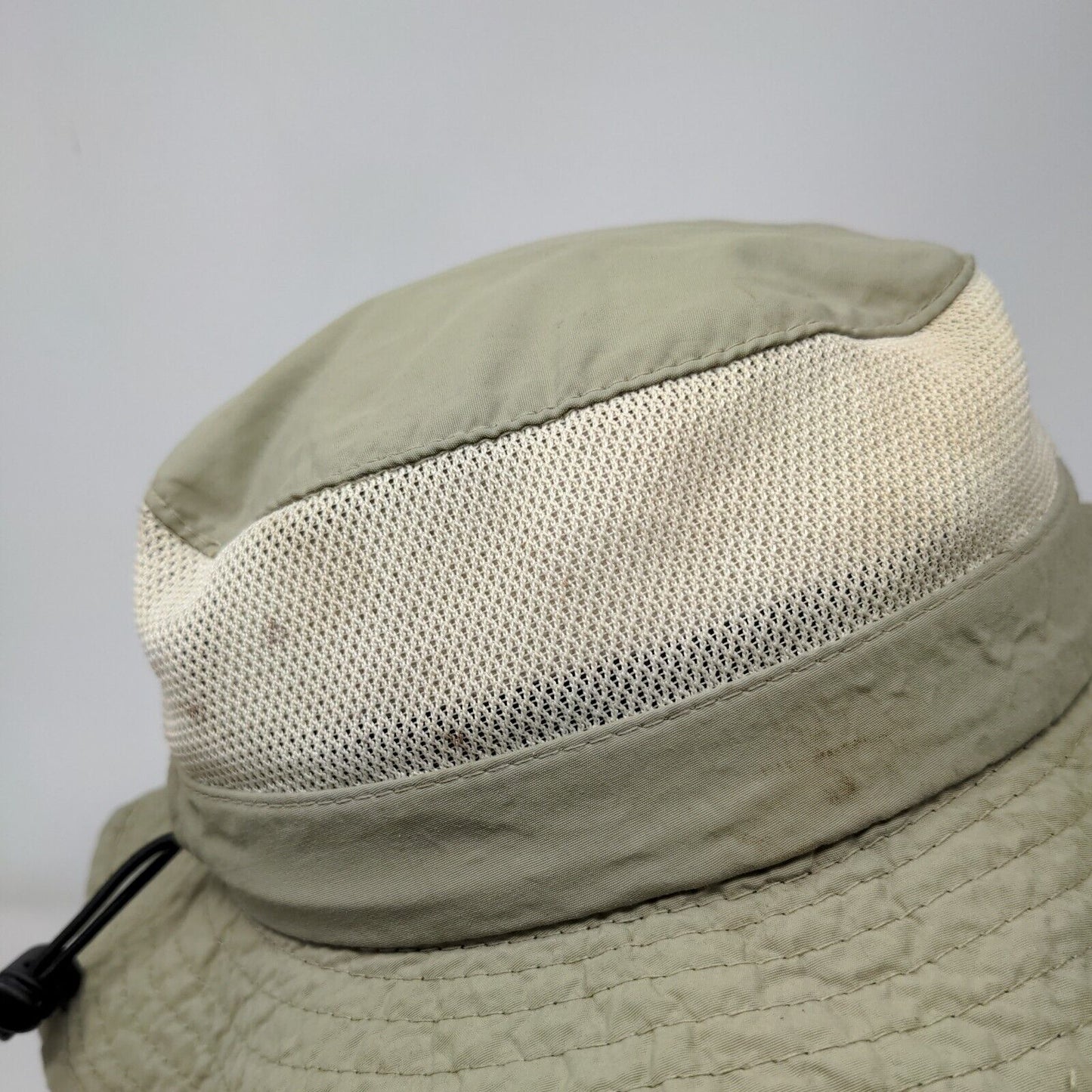 Outdoor Design Fisherman Bucket Hat Tan Medium Adjustable Drawstring Mesh DPC