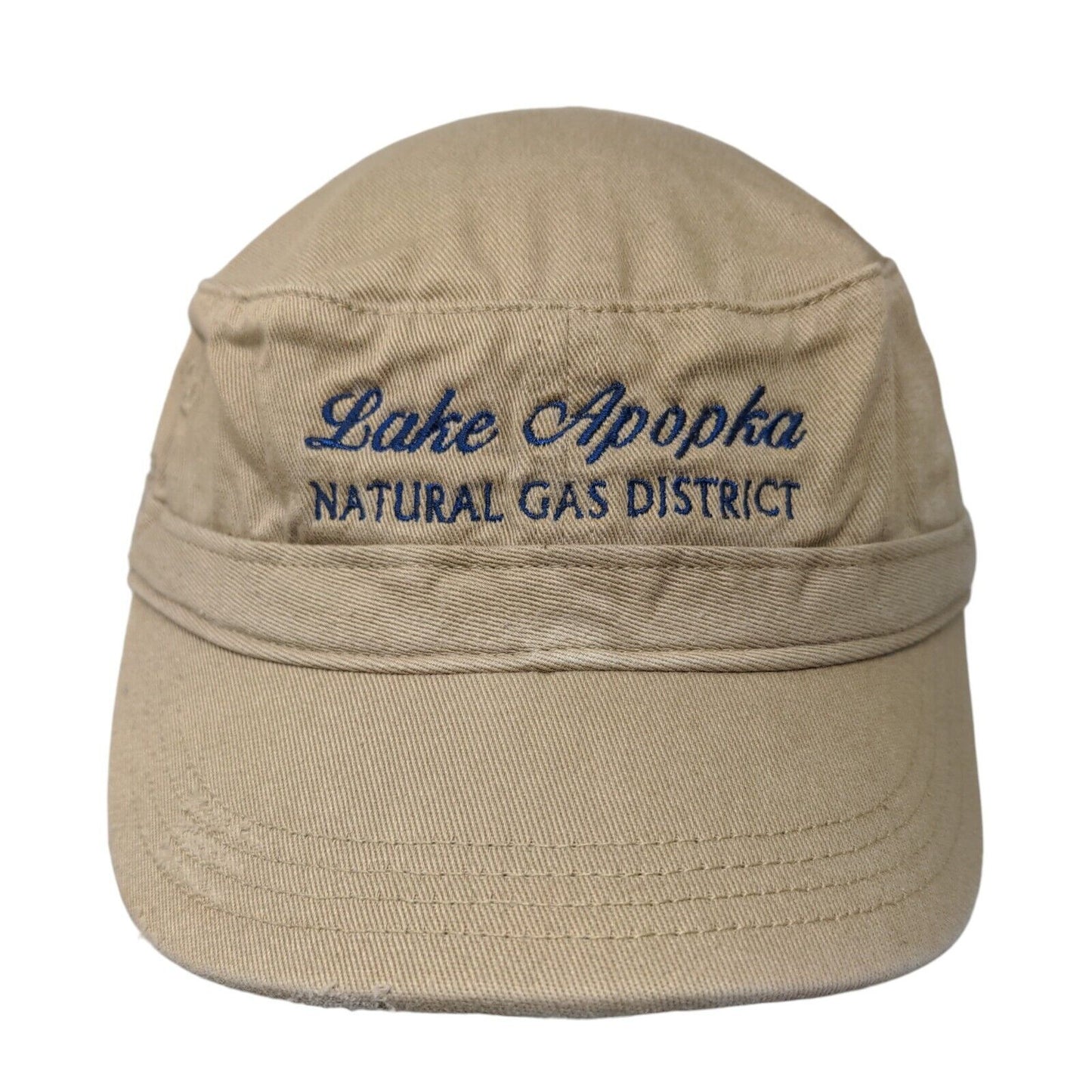 Lake Apopka Natural Gas District Strapback Cadet Army Cap Hat Tan One Size