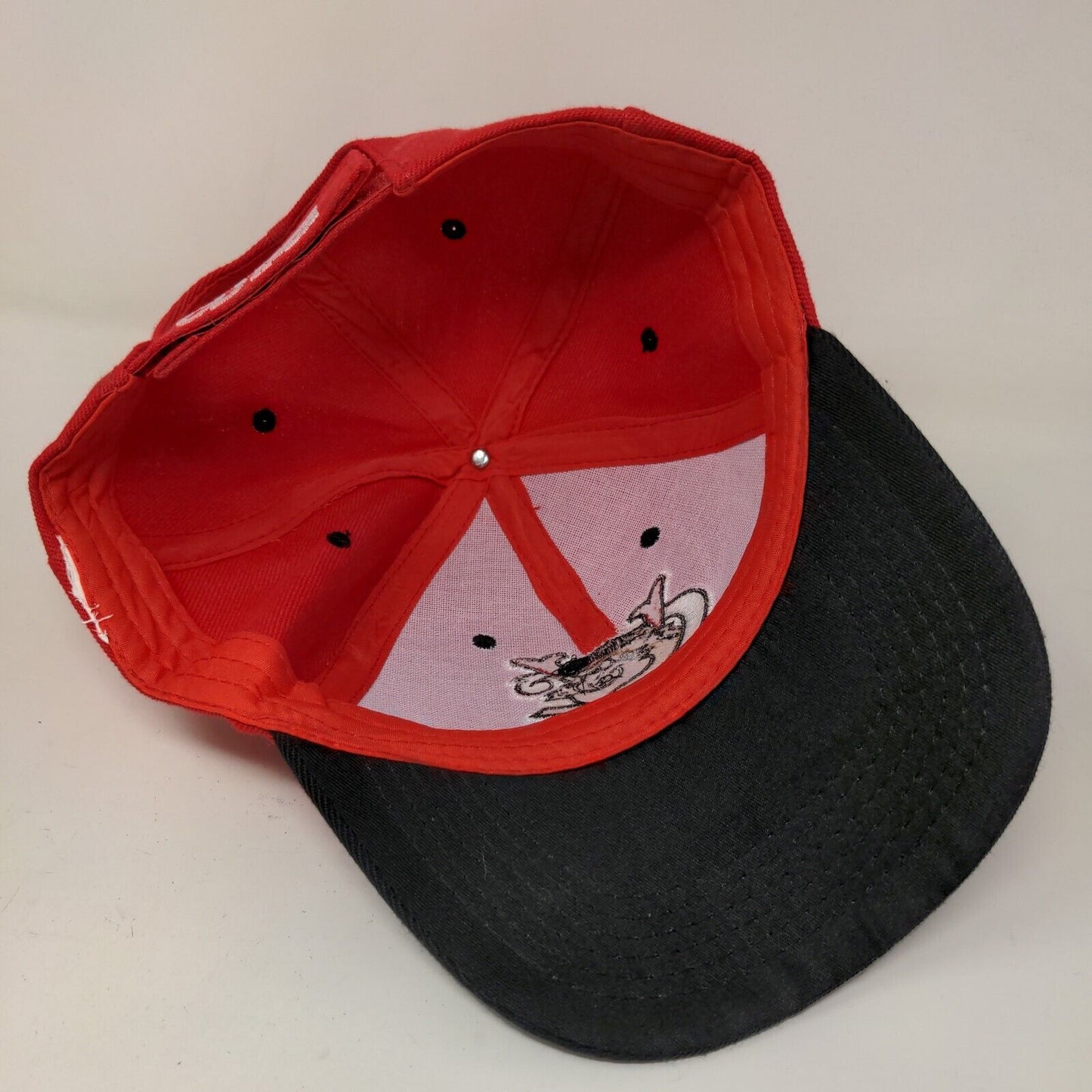 CDTA Men's Strapback Hat Red Black Adjustable Embroidered Logo