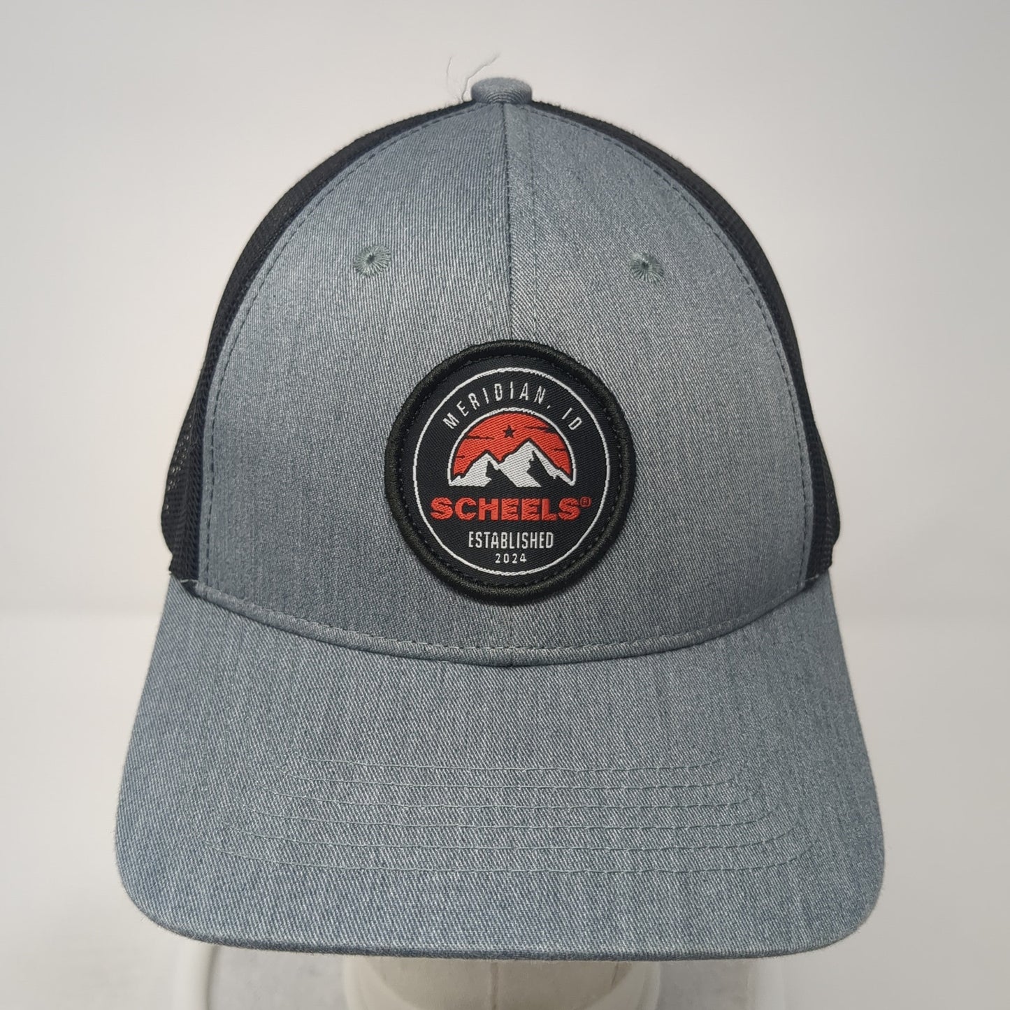 Meridian ID Scheels Established 2024 Trucker Hat Gray OS Adjustable Mesh Back