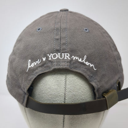 Love Your Melon Baseball Cap Gray One Size American Flag Heart Hat Made in USA