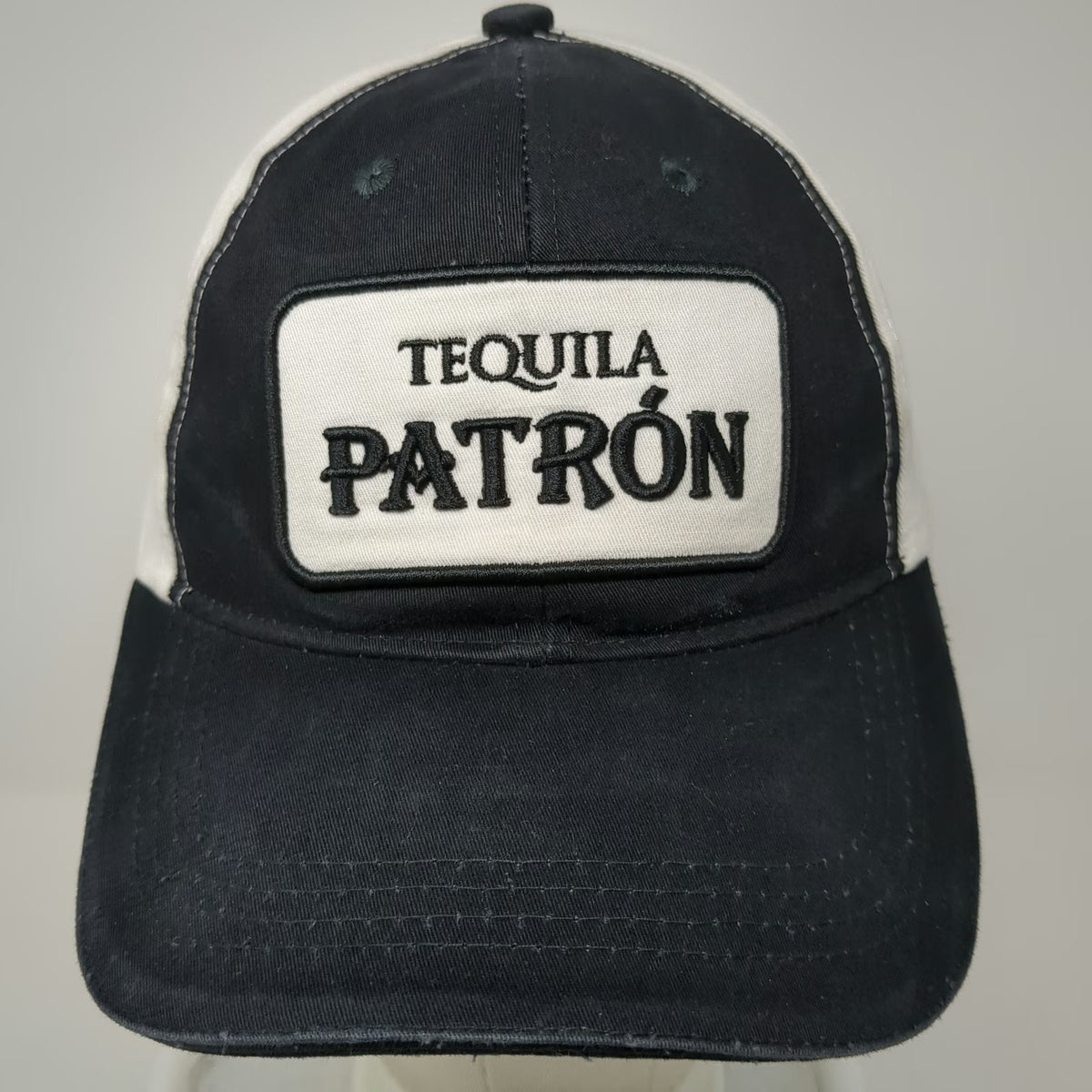 Patron Tequila Baseball Cap Black One Size Simply Perfect Patch Two Tone Hat