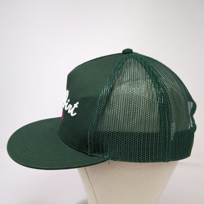 Red Dirt Hat Co. Trucker Green One Size Mesh Snapback Flat Brim Logo Embroidery