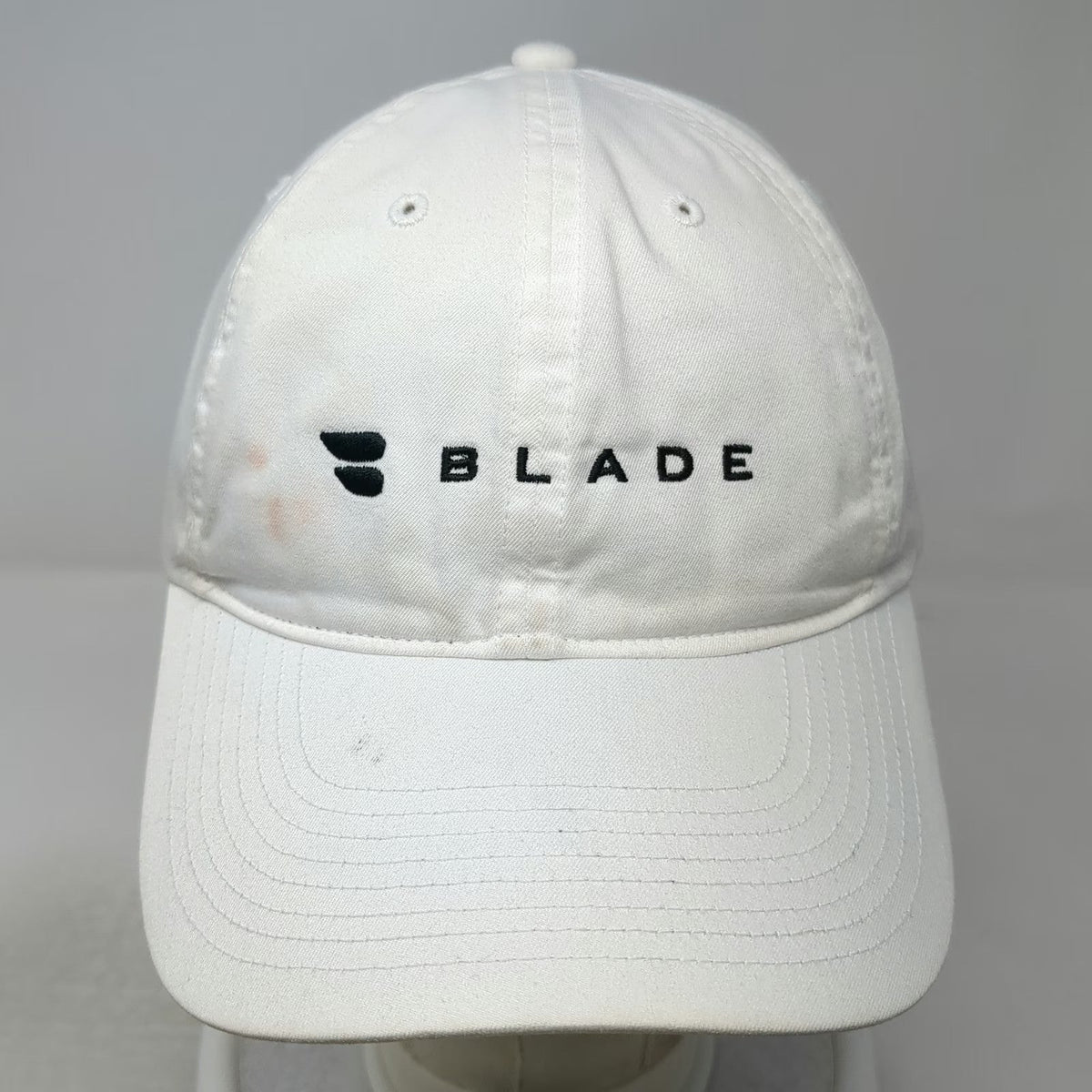 Nike Baseball Cap White One Size Blade Logo Golf Hat Brown Underbrim Slideback