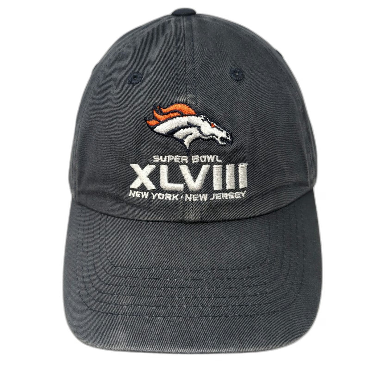47 Brand NFL Denver Broncos Cap Gray One Size Super Bowl XLVIII Slideback Cotton