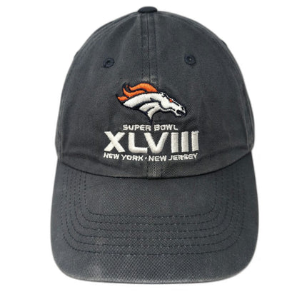 47 Brand NFL Denver Broncos Cap Gray One Size Super Bowl XLVIII Slideback Cotton