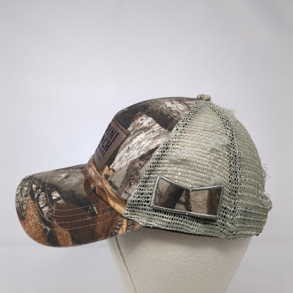 Perini Ranch Steakhouse Buffalo Gap TX Trucker Hat Camo OSFM Mesh Back KC Caps