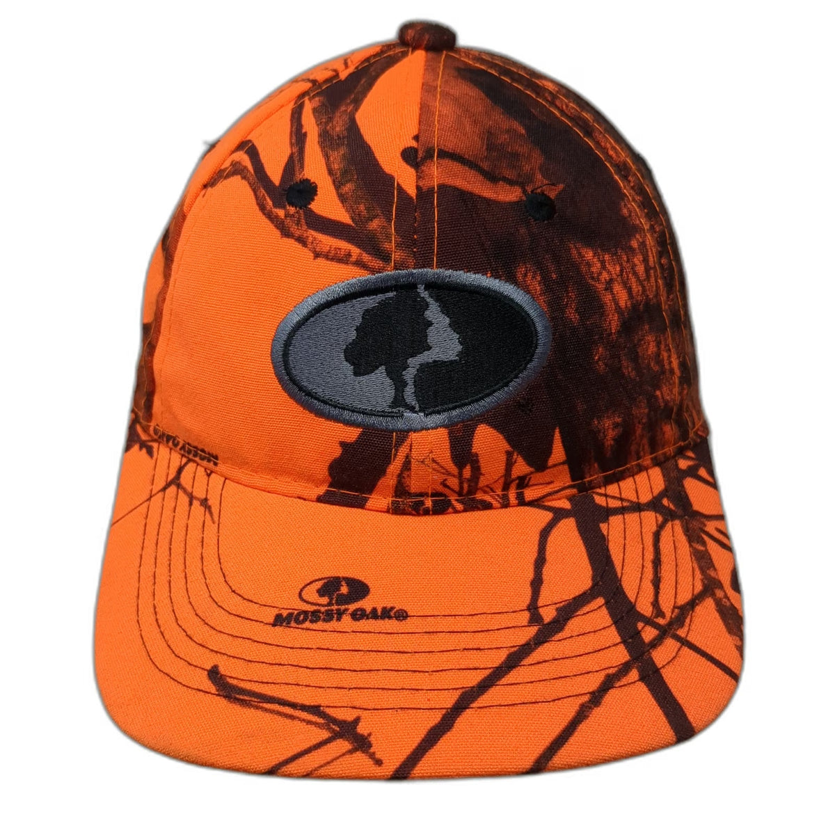 Mossy Oak Baseball Cap Orange Camo One Size Strapback Hunting Outdoor Logo Hat