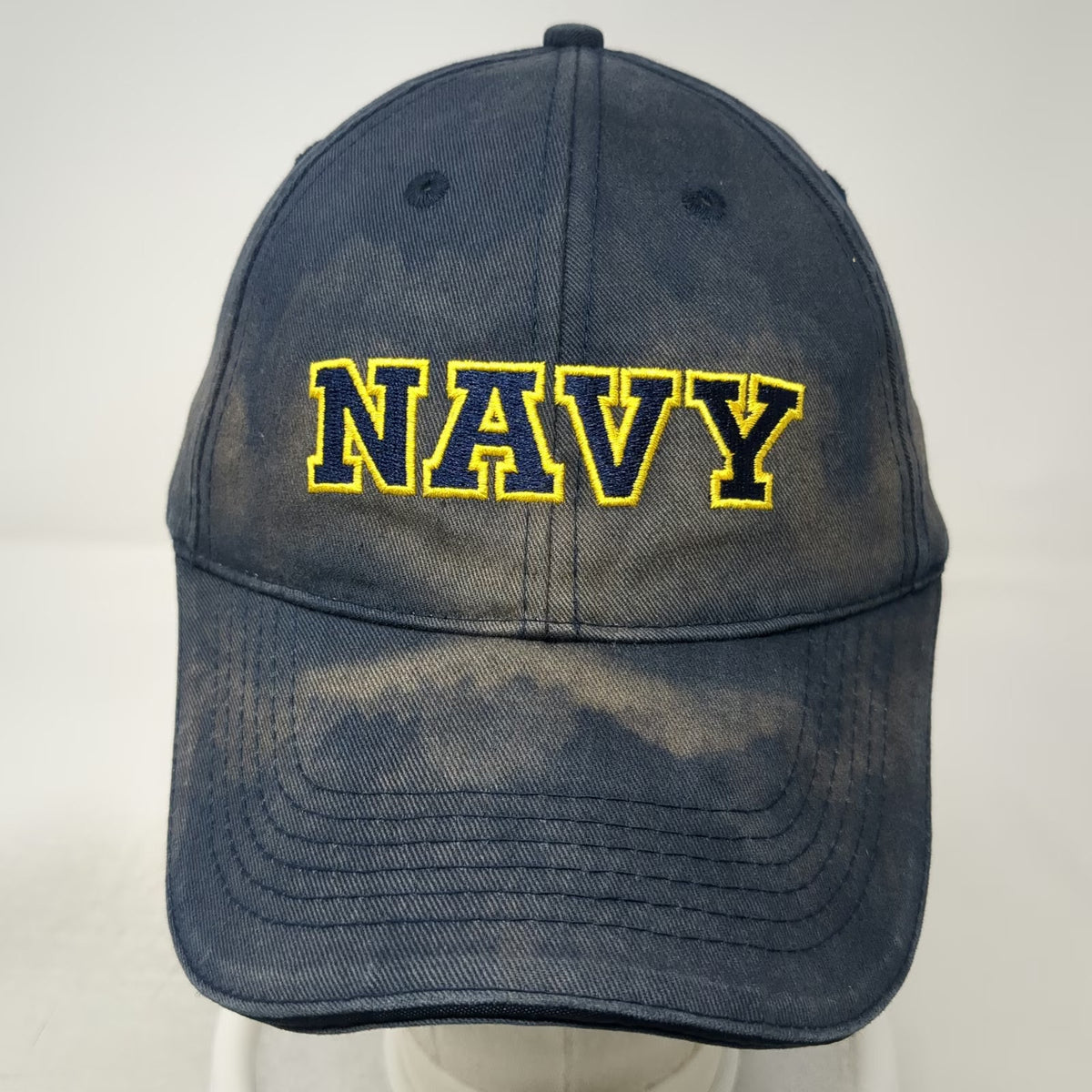 Eagle Crest US Navy Blue Baseball Cap Hat One Size Strapback Yellow Embroidered