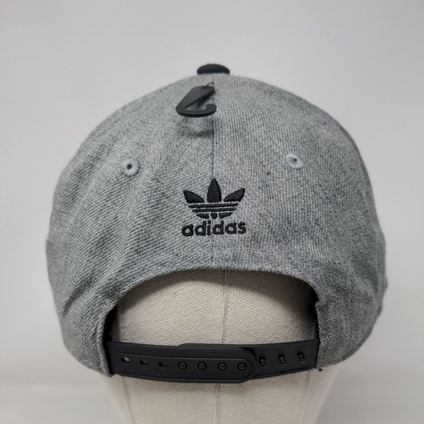 Adidas Trefoil Snapback Hat Gray OSFM Adjustable Fit Colorblock