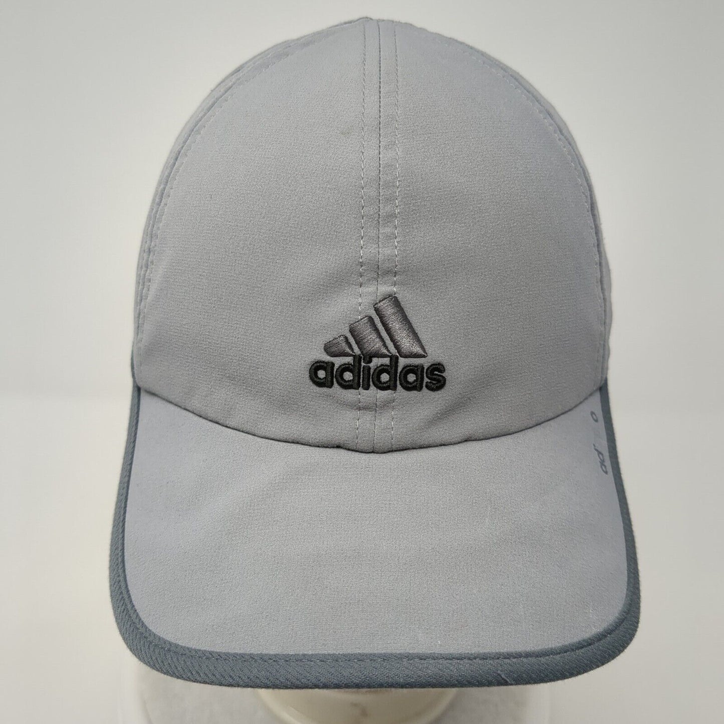Adidas 3 Stripes Strapback Hat Gray One Size Adizero Solid Adjustable