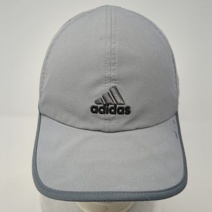 Adidas 3 Stripes Strapback Hat Gray One Size Adizero Solid Adjustable