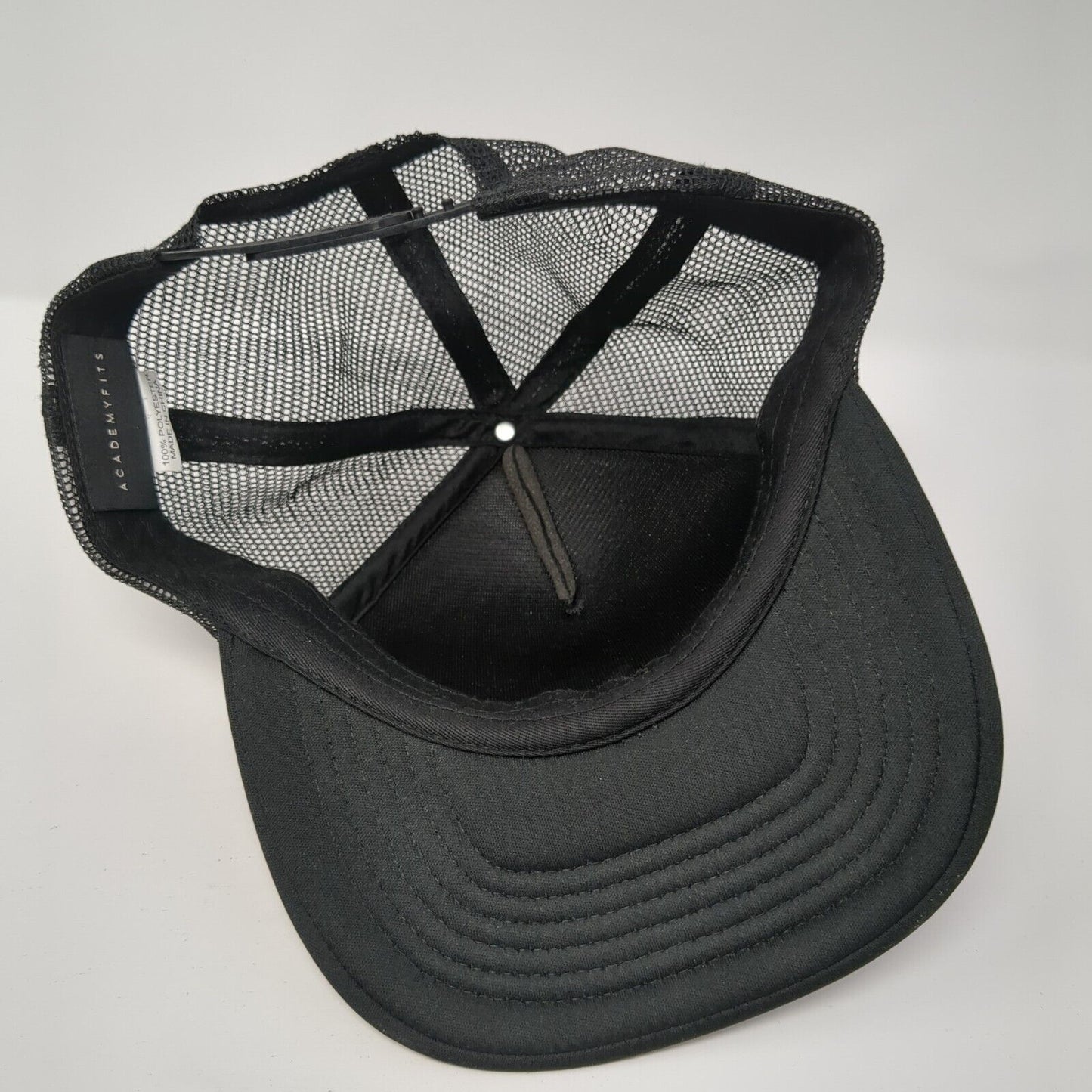 Drip Drop Distro Snapback Trucker Hat Black One Size Mesh Back Solid