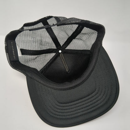 Drip Drop Distro Snapback Trucker Hat Black One Size Mesh Back Solid