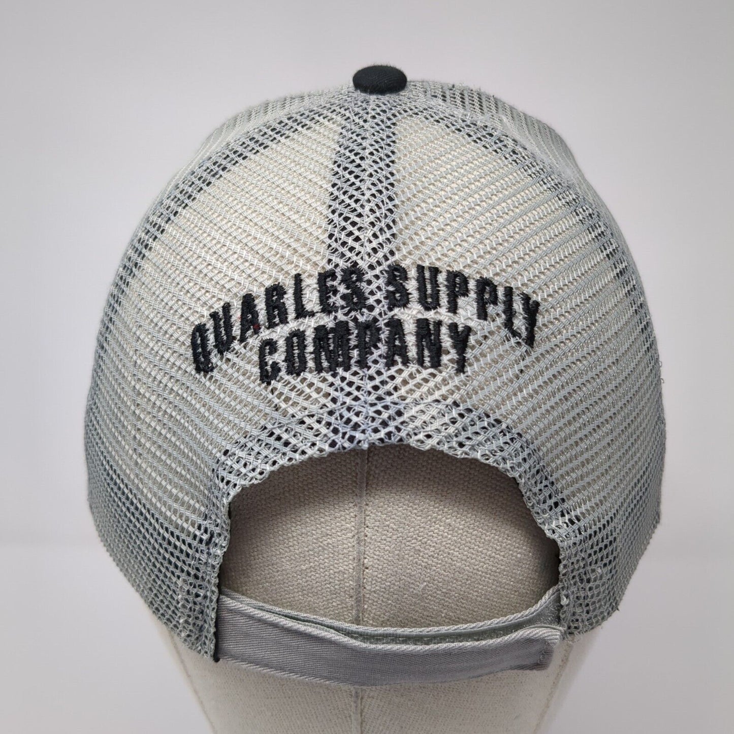 Kubota Qaurles Supply Co Strapback Trucker Hat Black OS Adjustable Mesh Back