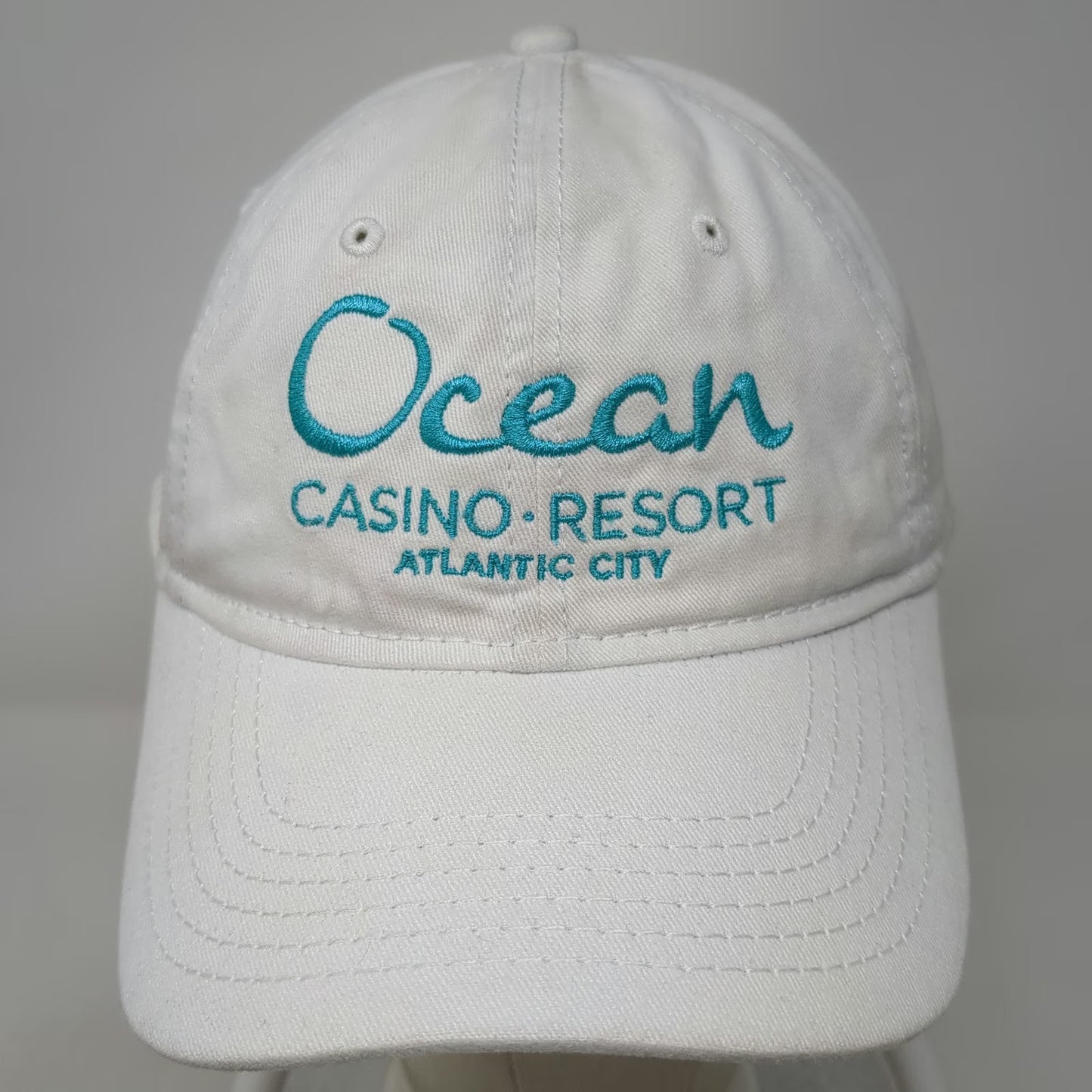 Sportsman Baseball Cap White One Size Ocean Casino Resort Atlantic City Logo Hat