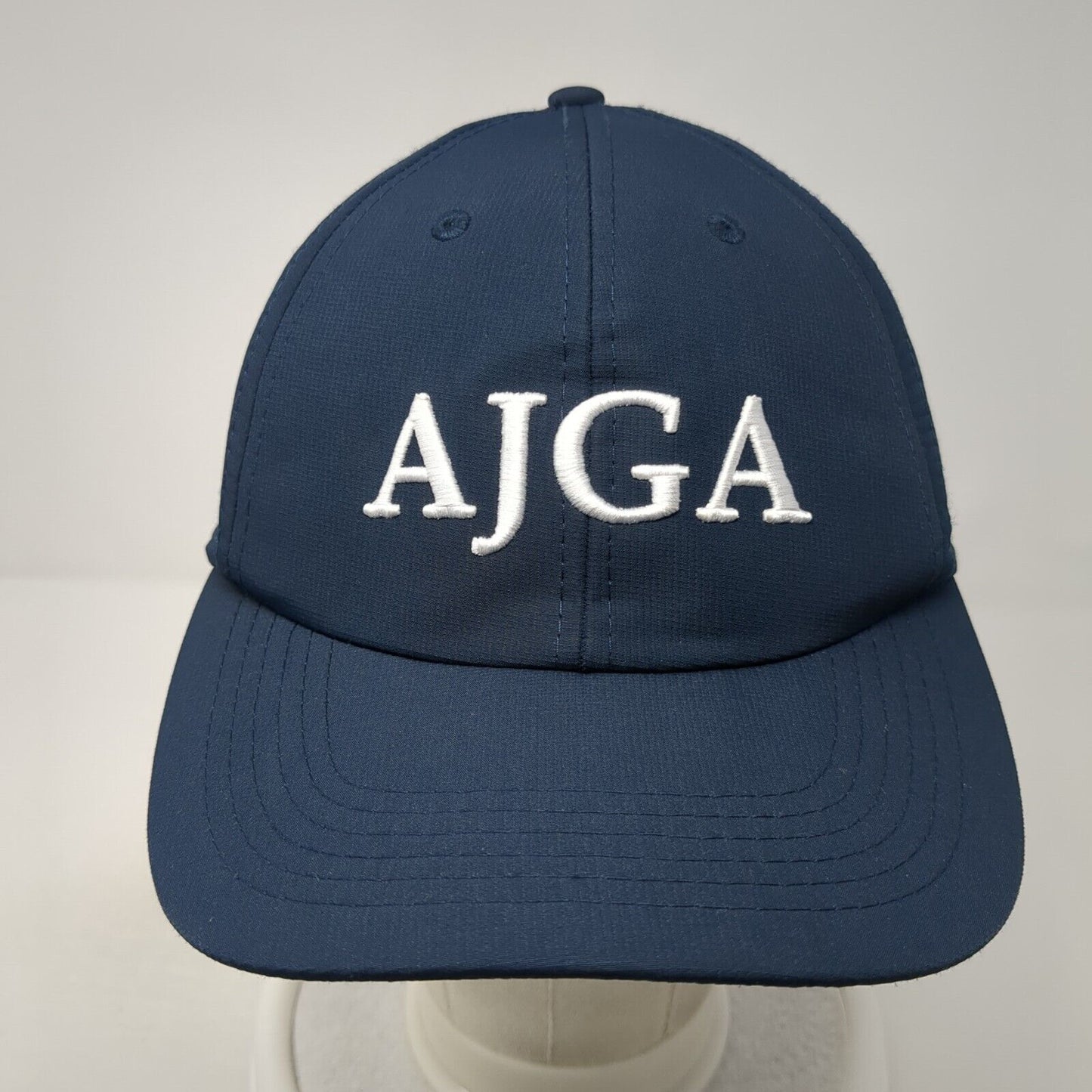 AJGA Strapback Hat Blue One Size Solid Adjustable Embroidered Imperial