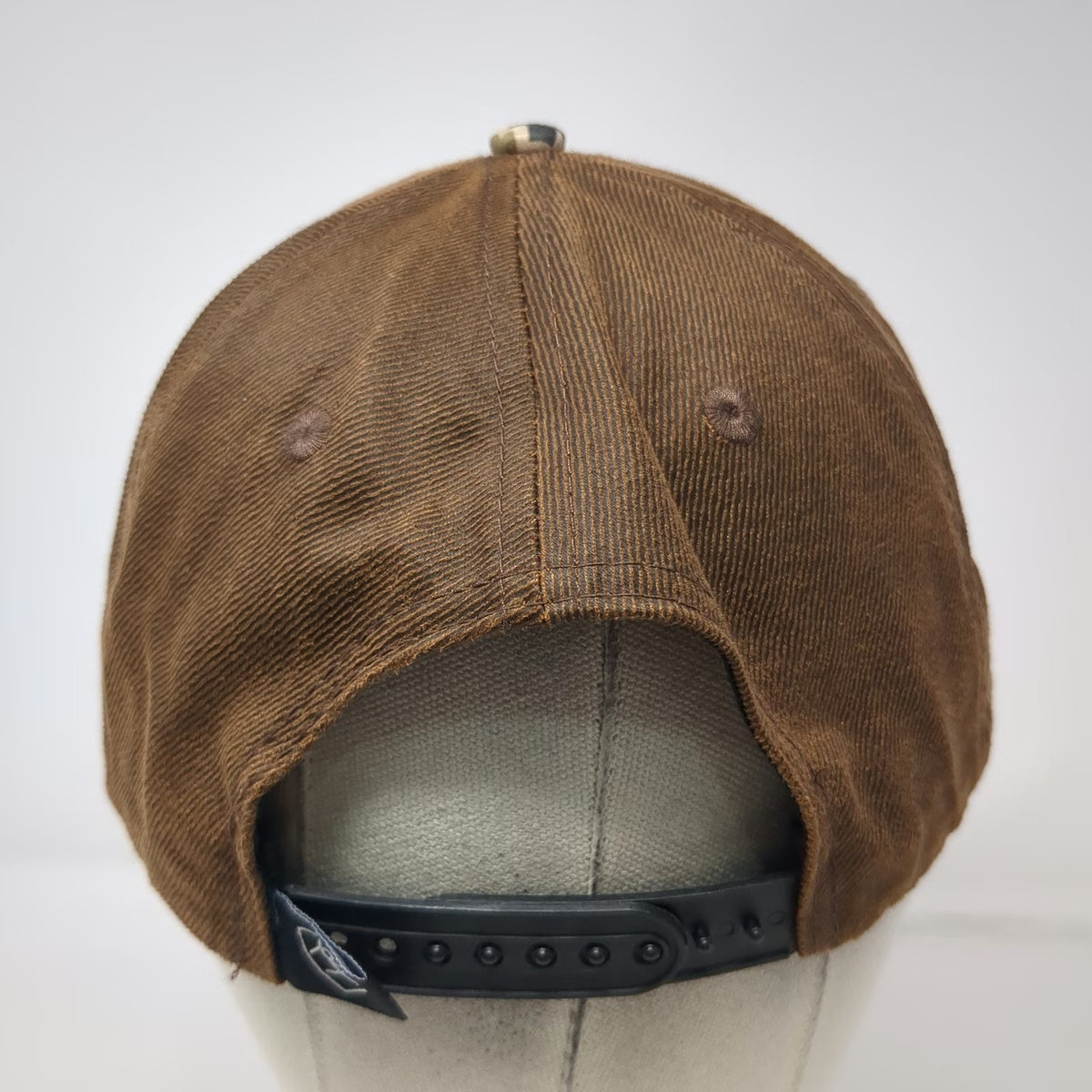 Ariat Snapback Brown One Size Hat Digital Camo American Flag Patch Corduroy