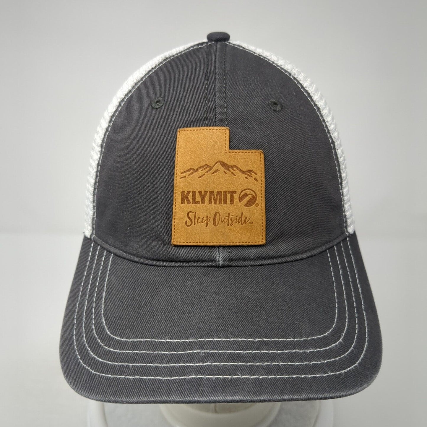 Klymit Sleep Outside Patch Snapback Trucker Hat Gray M/L Mesh Back