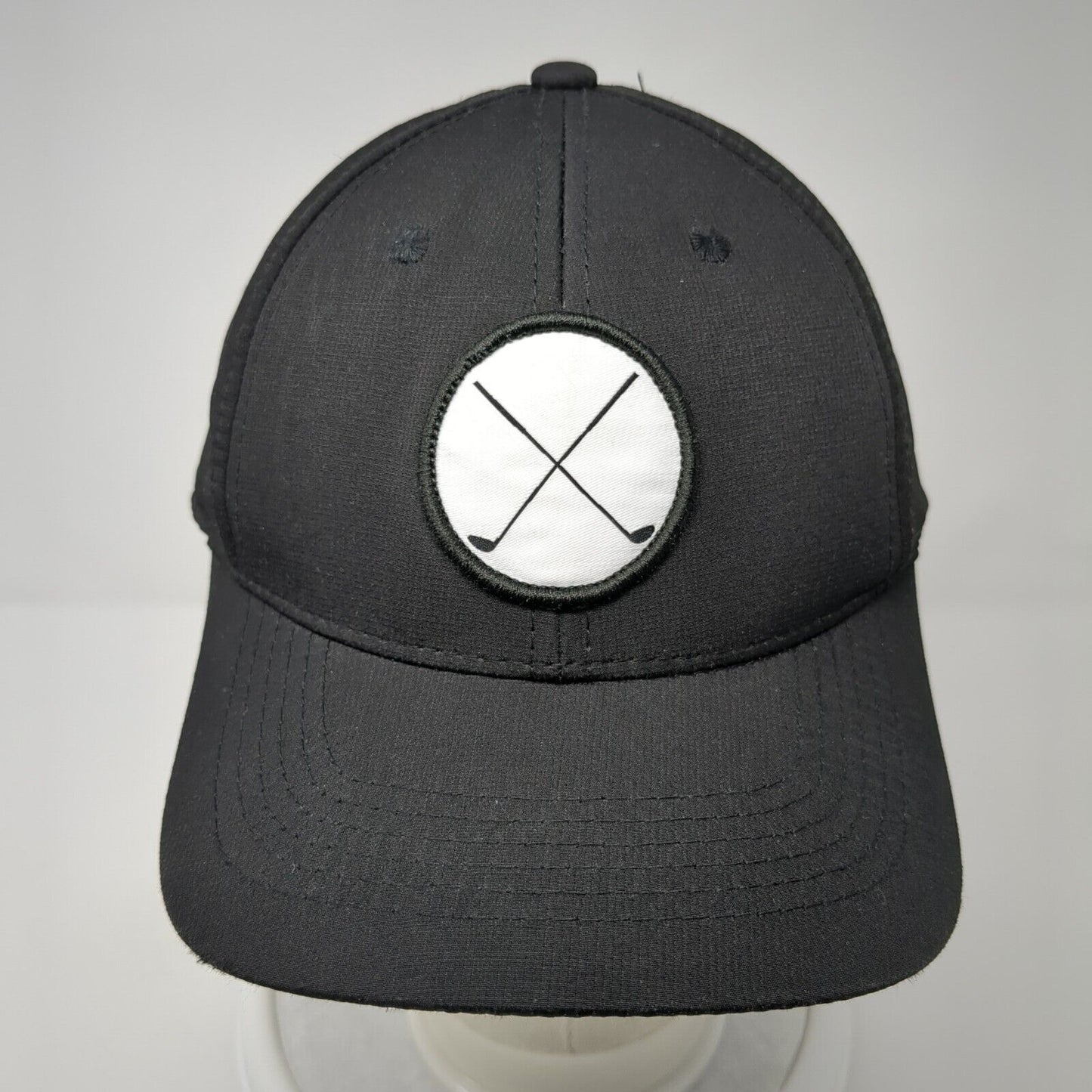 Golf Club Snapback Hat Black One Size Adjustable Embroidered Outdoor Cap