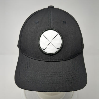 Golf Club Snapback Hat Black One Size Adjustable Embroidered Outdoor Cap