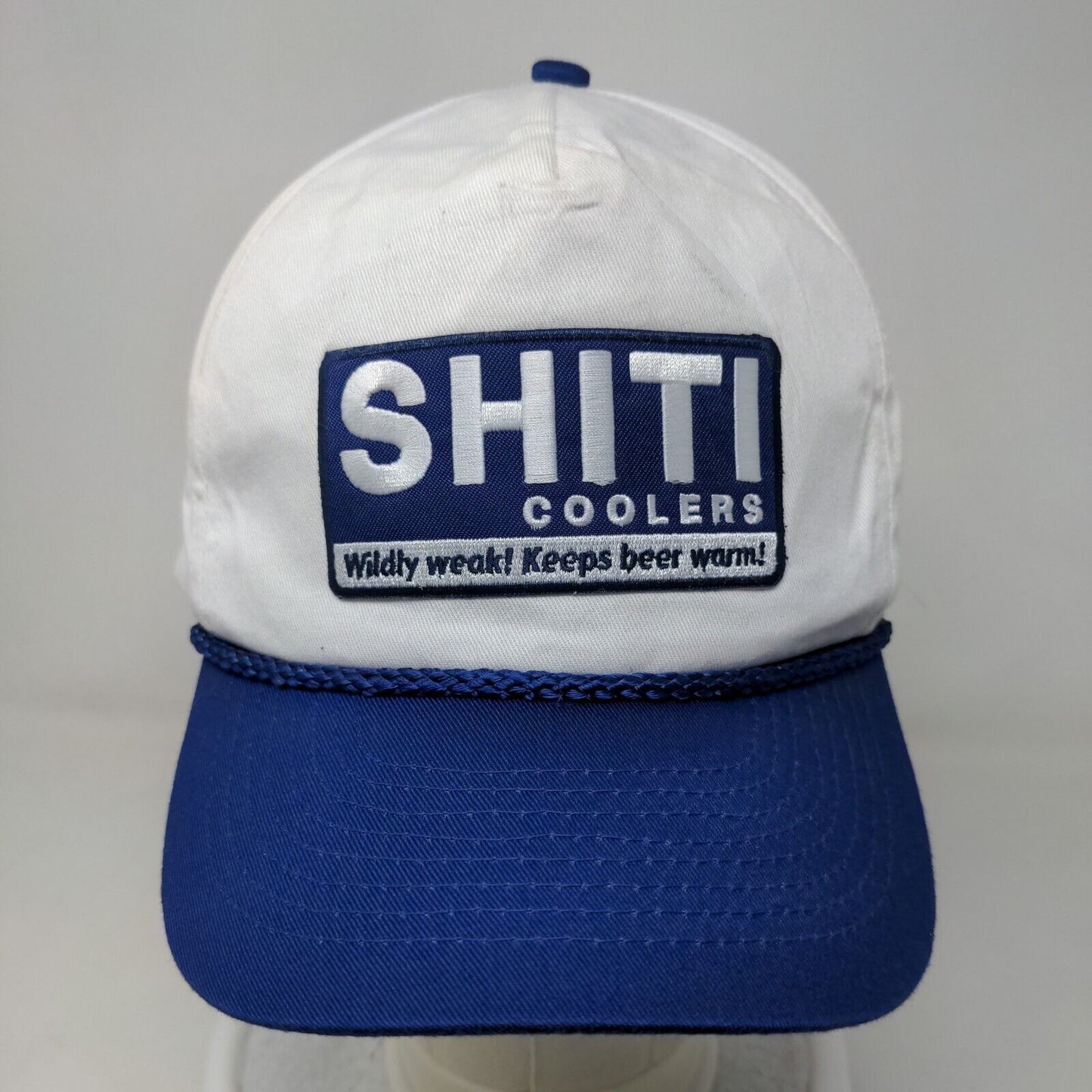 Cobra Men's Snapback Trucker Hat Blue White OSFA Embroidered SHITI Coolers Funny