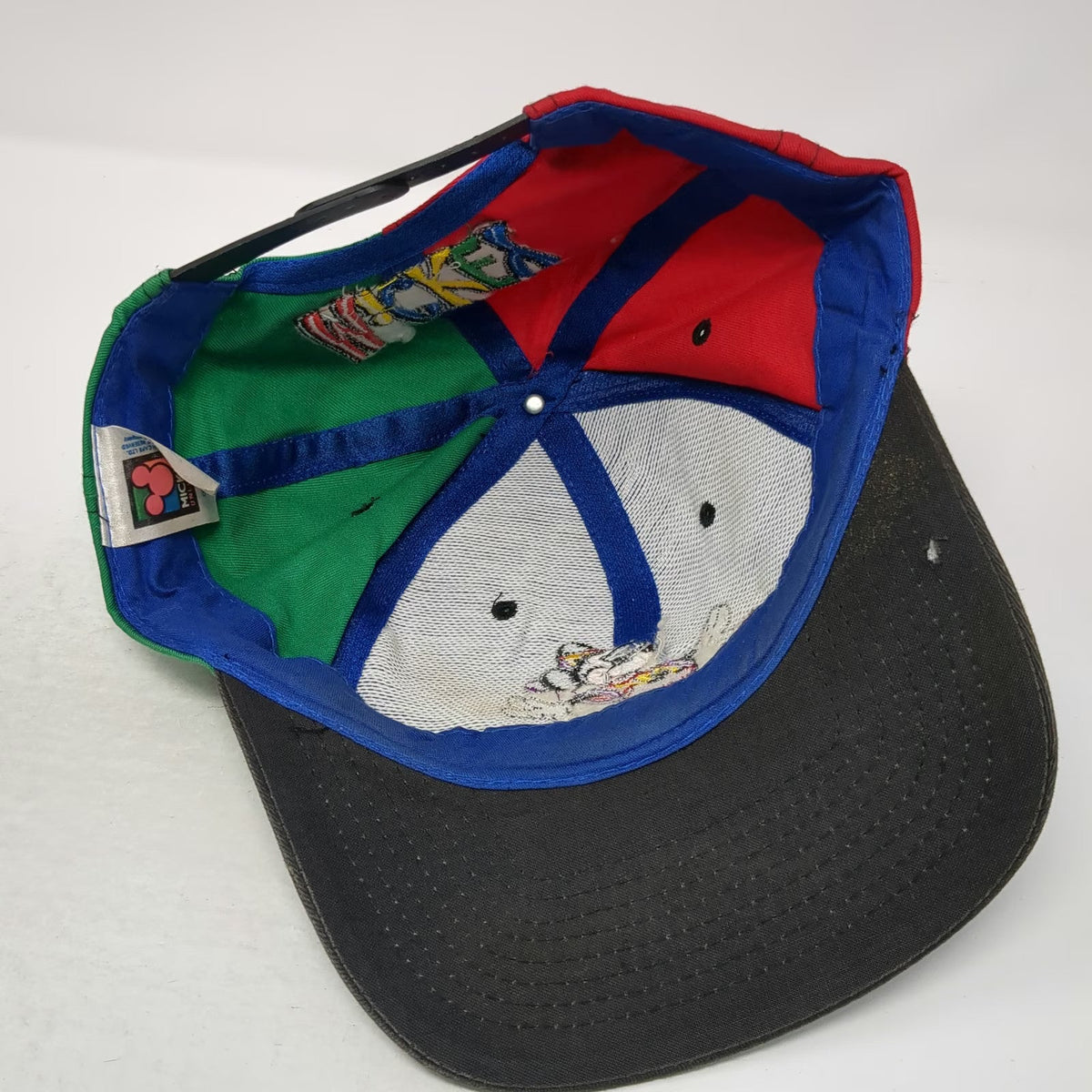 Mickey Unlimited Snapback Blue Red Green Black One Size Hat Mouse Colorblock Art